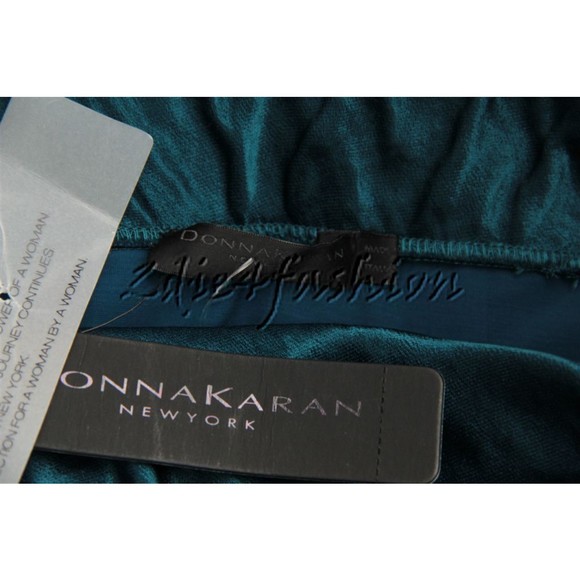 $2295 NWT DONNA KARAN Electric Teal Sateen Strapless Dress 6 - Picture 7 of 7